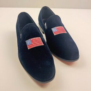 NWB Bown of London USA | Custom Blue Velvet Loafer - Mens Size 10.5